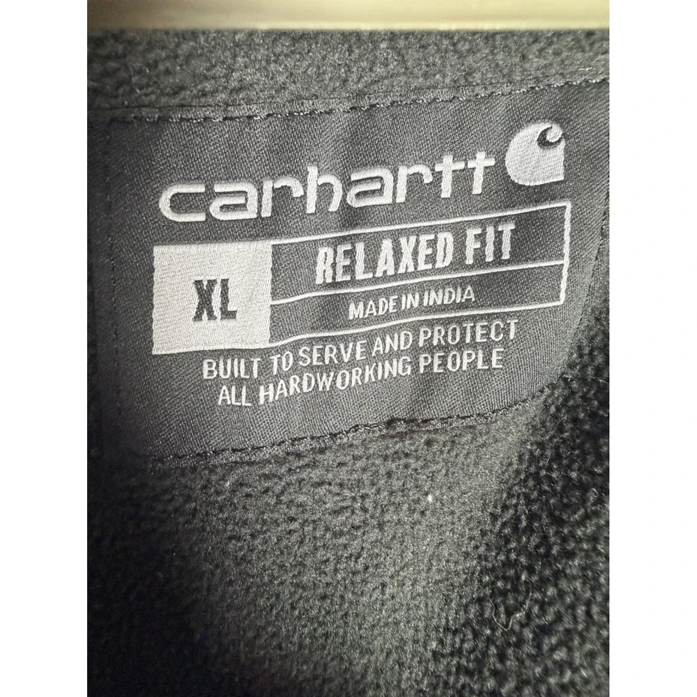 Carhartt Relaxed Fit Fleece Lined Flannel Hooded Shirt Jacket Plaid Mens XL